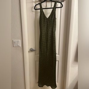 ZARA Polka Dot Satin Slip Dress
